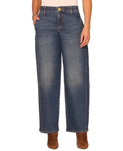 Democracy Women's Absolution High-rise Barrel-leg Jeans In Blue