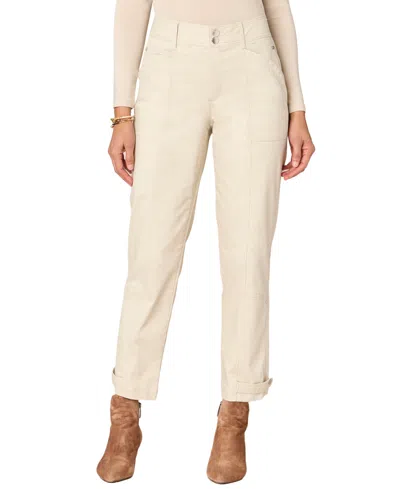 Democracy Women's "ab"solution High-rise Tapered Utility Jeans In Neutral