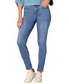 Democracy Womens Elastic Waist Ankle Ankle Jeans In Blue