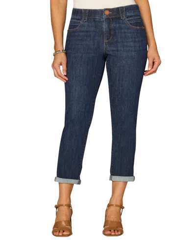 Democracy Women's "ab"solution Mid-rise Skimmer Jeans In Blue