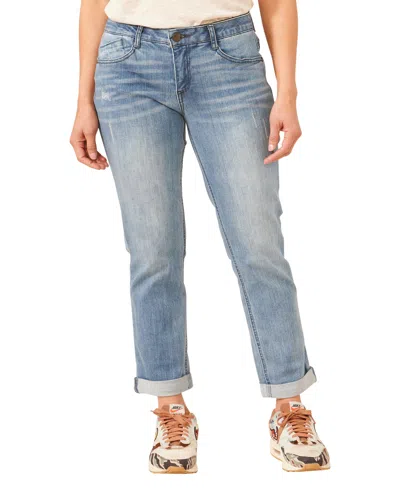 Democracy Women's Absolution Mid-rise Girlfriend Jeans In Blue