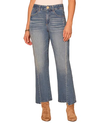 Democracy Women's Absolution Sky-rise Barely Boot Jeans In Mid Blue Artisanal