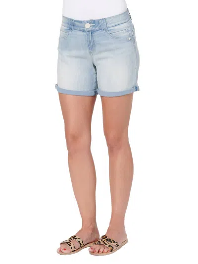 Democracy Women's Cuffed 5" Shorts In Light Blue