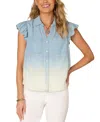 Democracy Women's Flutter-sleeve Shirt