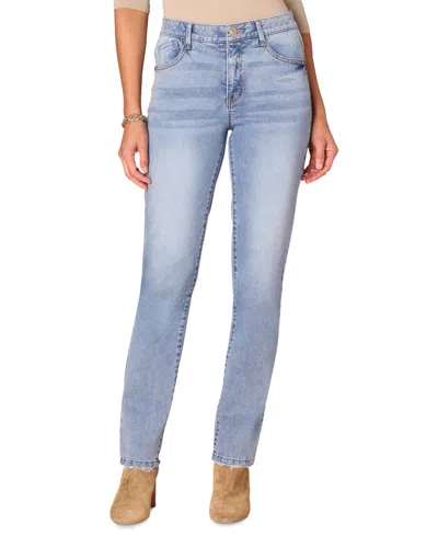 Democracy Women's High-rise Ab-solution Straight-leg Jeans In Blue