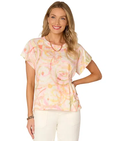 Democracy Women's Petite Short Sleeve Top