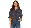 Democracy Women's Printed Collared Top In Multi