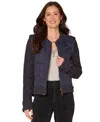 Democracy Women's Sleeveless Stand Collar Vest In Blue