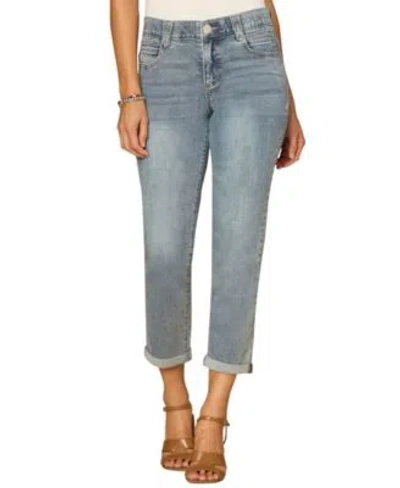 Democracy Womens Absolution Mid Rise Skimmer Jeans In Optic White