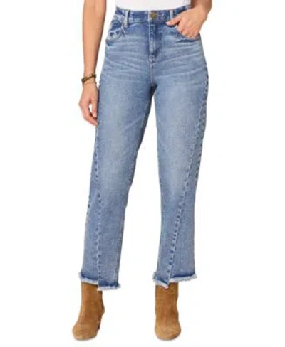 DEMOCRACY WOMENS ABSOLUTION SPLICED SEAM STEP HEM ANKLE JEANS 4P 16