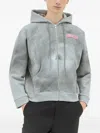 Demon Hurricane Zip-up Hoodie In Gray