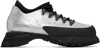 Demon Poyana Leather Boots Reflective In Silver