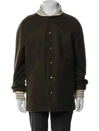 Pre-owned Demon Striped Jacket In Green