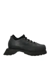 Demon Woman Lace-up Shoes Black Size 8 Leather, Textile Fibers