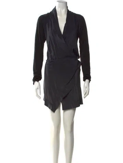 Pre-owned Demoo Parkchoonmoo Silk Mini Dress In Black