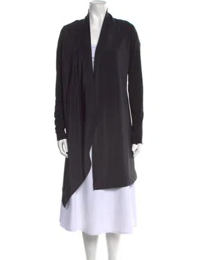 Pre-owned Demoo Parkchoonmoo Silk Plunge Neckline Tunic In Gray