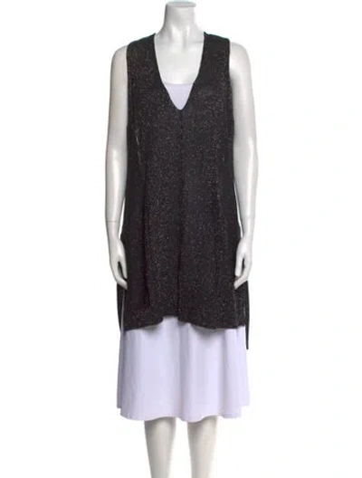 Pre-owned Demoo Parkchoonmoo V-neck Sweater In Black