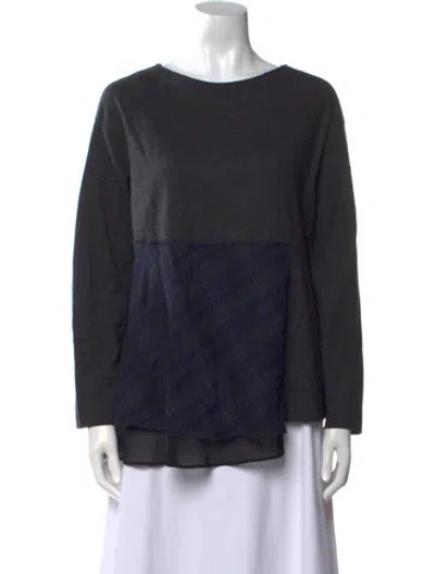 Pre-owned Demoo Parkchoonmoo Wool Printed Top In Gray