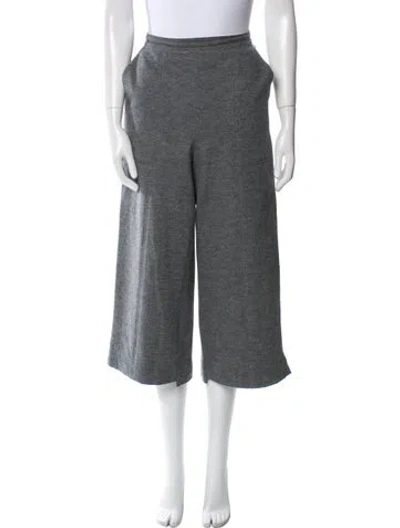 Pre-owned Demoo Parkchoonmoo Wool Wide Leg Pants In Gray