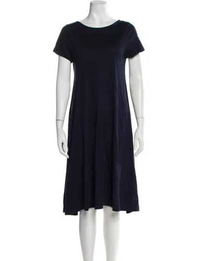 Pre-owned Demylee Bateau Neckline Knee-length Dress In Blue