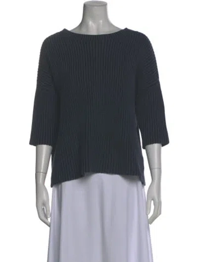 Pre-owned Demylee Bateau Neckline Sweater In Gray