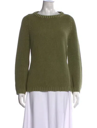 Pre-owned Demylee Bateau Neckline Sweater In Green