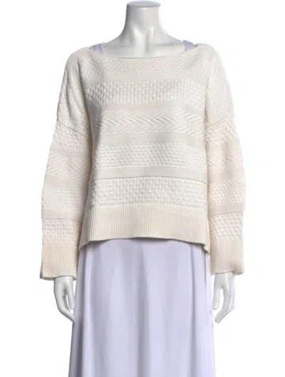 Pre-owned Demylee Bateau Neckline Sweater In Neutrals