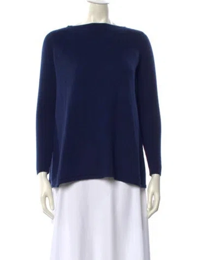 Pre-owned Demylee Cashmere Bateau Neckline Sweater In Blue