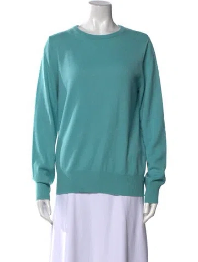 Pre-owned Demylee Cashmere Crew Neck Sweater In Blue