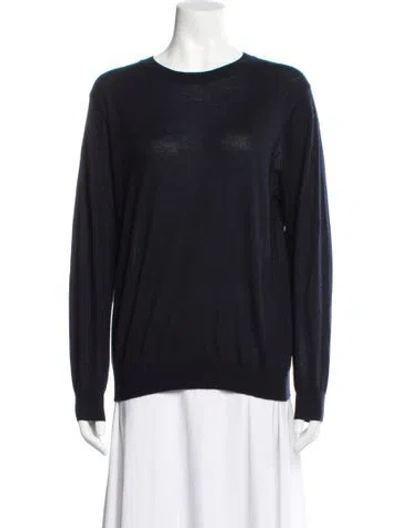 Pre-owned Demylee Cashmere Crew Neck Sweater In Blue