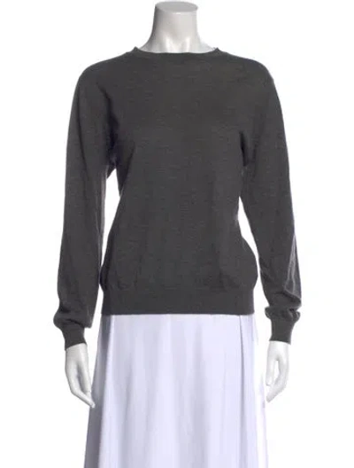 Pre-owned Demylee Cashmere Crew Neck Sweater In Gray