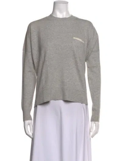 Pre-owned Demylee Cashmere Crew Neck Sweater In Grey
