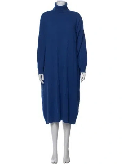 Pre-owned Demylee Cashmere Midi Length Dress In Blue