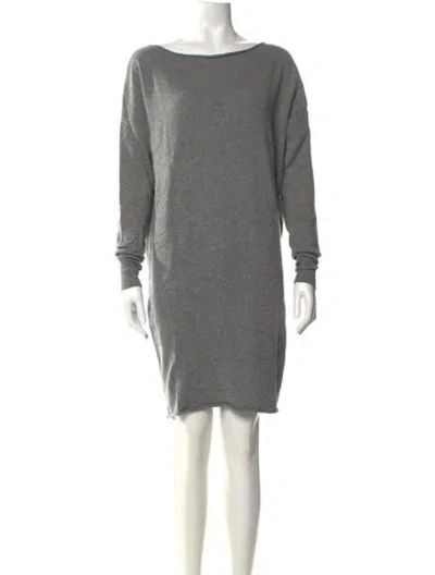 Pre-owned Demylee Cashmere Mini Dress In Gray