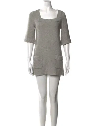 Pre-owned Demylee Cashmere Mini Dress In Grey