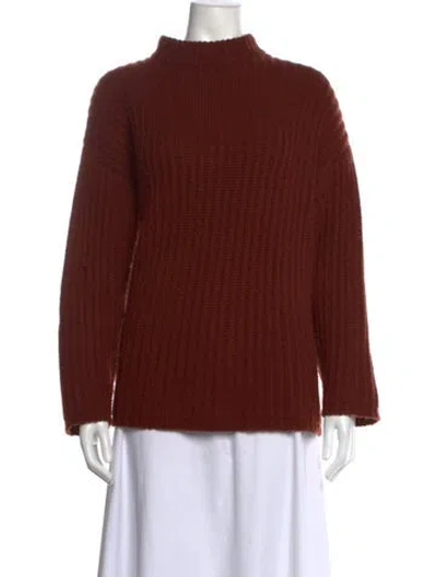 Pre-owned Demylee Cashmere Mock Neck Sweater In Brown