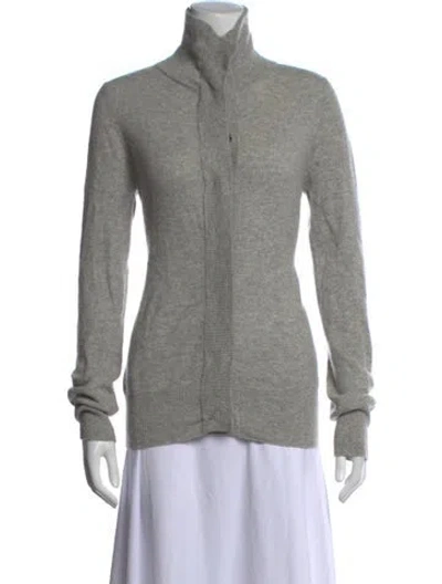 Pre-owned Demylee Cashmere Mock Neck Sweater In Gray