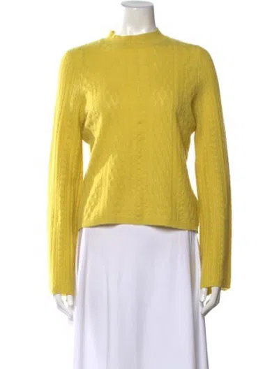 Pre-owned Demylee Cashmere Patterned Sweater In Yellow
