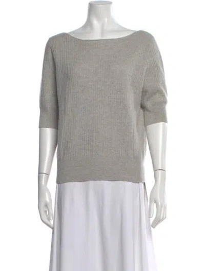 Pre-owned Demylee Cashmere Scoop Neck Sweater In Gray
