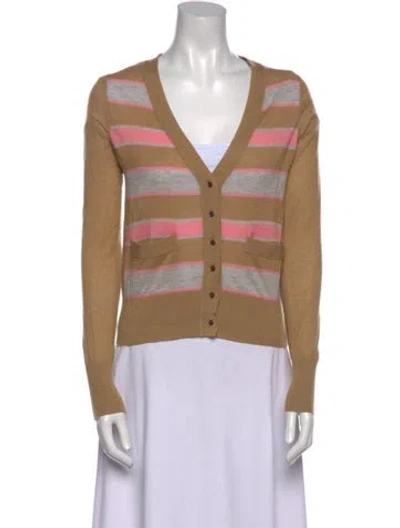 Pre-owned Demylee Cashmere Striped Sweater In Neutral
