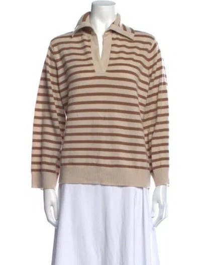 Pre-owned Demylee Cashmere Striped Sweater In Neutral