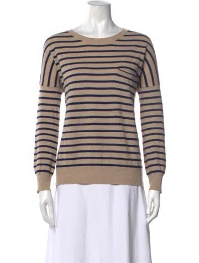 Pre-owned Demylee Cashmere Striped Sweater In Neutrals