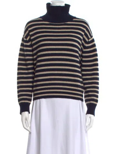 Pre-owned Demylee Cashmere Striped Sweater In Neutrals