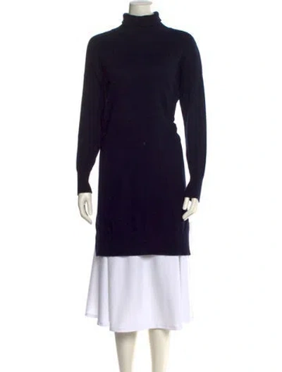 Pre-owned Demylee Cashmere Turtleneck Sweater In Blue