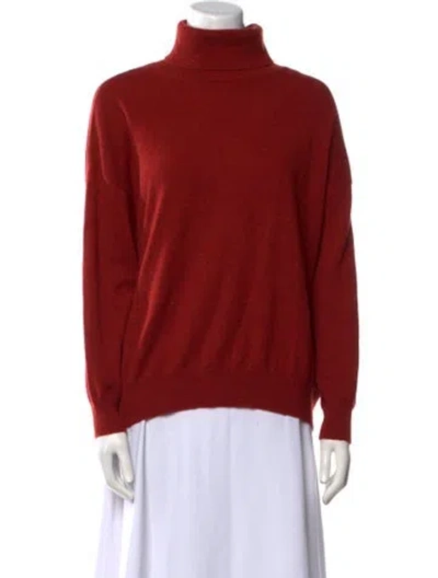 Pre-owned Demylee Cashmere Turtleneck Sweater In Red