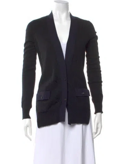 Pre-owned Demylee Cashmere V-neck Sweater In Black