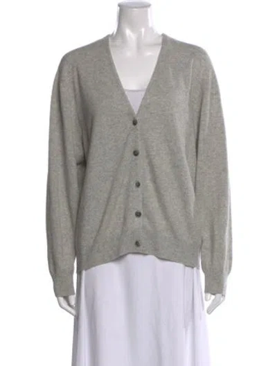 Pre-owned Demylee Cashmere V-neck Sweater In Gray