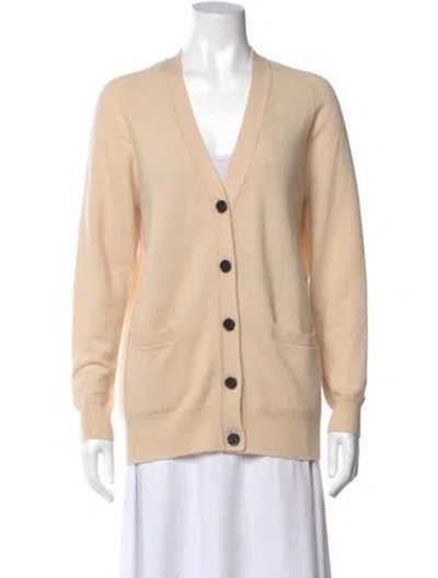 Pre-owned Demylee Cashmere V-neck Sweater In Neutral