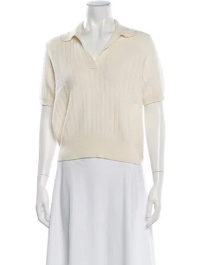Pre-owned Demylee Cashmere V-neck Sweater In Neutrals