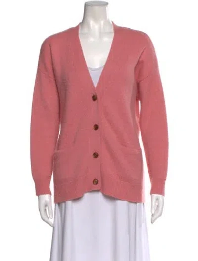 Pre-owned Demylee Cashmere V-neck Sweater In Pink